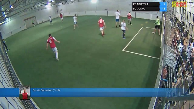 But de Sébastien (1-14) - FC AQUITEL 2 Vs FC CONFO - 21/03/19 21:00 - LIGUE 4 - Poitiers Game Parc
