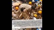 Inde: Trois personnes retrouvées vivantes après près de 70h passées sous les décombres d’un immeuble