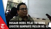 Dugaan Sebuah Mobil Berpelat TNI  Bawa Logistik Kampanye Paslon 02