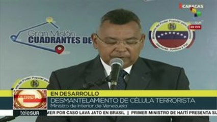 Venezuela: confirman desmantelamiento de célula terrorista
