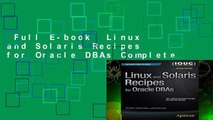 Full E-book  Linux and Solaris Recipes for Oracle DBAs Complete