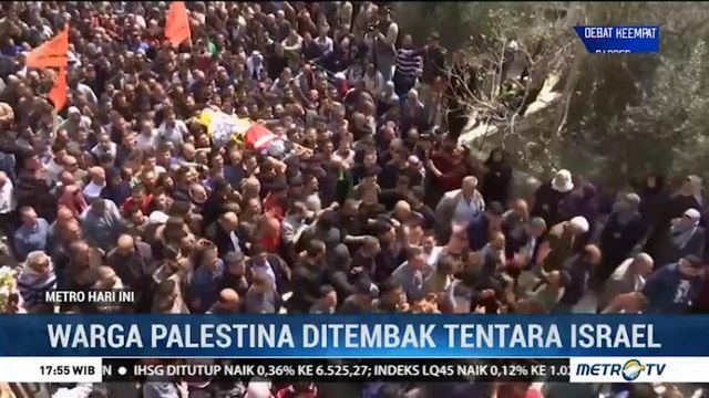 Ratusan Warga Palestina Hadiri Pemakaman Pria yang Ditembak Israel