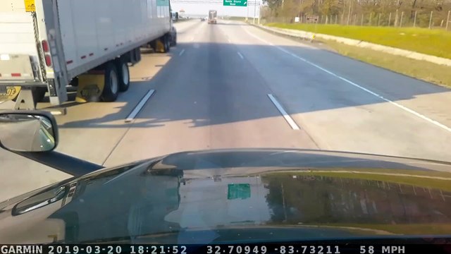 Semi Merges Too Close to Car, Causes Rollover