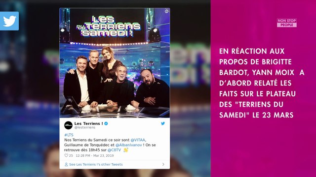 Brigitte Bardot : Yann Moix tacle l’actrice après ses propos racistes