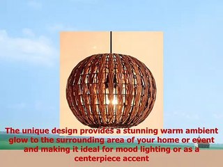 HAIXIANG Tropical Bamboo Chandelier DIY Wicker Rattan Lamp Shades Weave Hanging Light