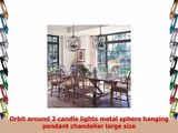 CLAXY Industrial Spherical Chandeliers 3 High Light Display Changeable Metal Cage Chain