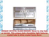 Classic Elegent Crystal Candle Candelabra Chandelier 6 Light Chrome Lighting Fixture LED