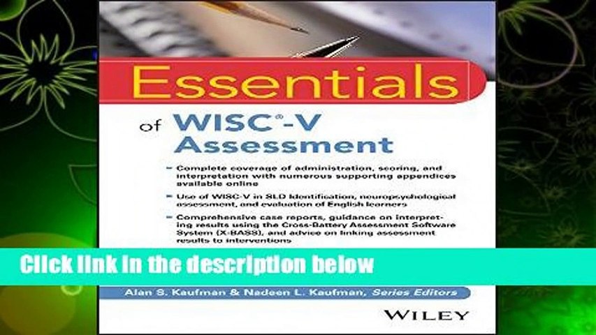 Review  Essentials of WISC-V Assessment (Essentials of Psychological Assessment) - Dawn P. Flanagan