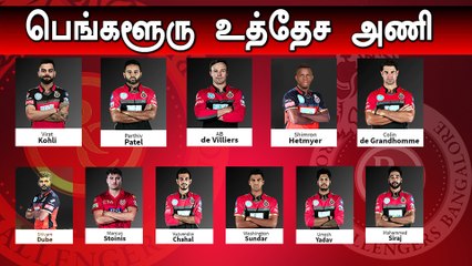 IPL 2019: இன்றைய போட்டியின் கணிக்கப்பட்ட பெங்களூர் அணி- வீடியோ