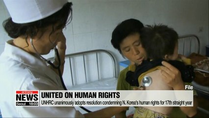 UN Human Rights Council adopts resolution condemning North Korea&apos;s human rights for the 17th straight year