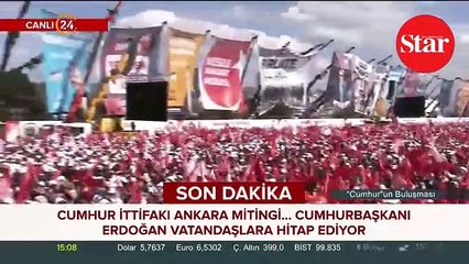 Başkan Erdoğan, Ankara mitinginin resmi katılım sayısını açıkladı