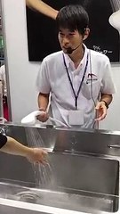 Pommeau de douche avec eau et savon