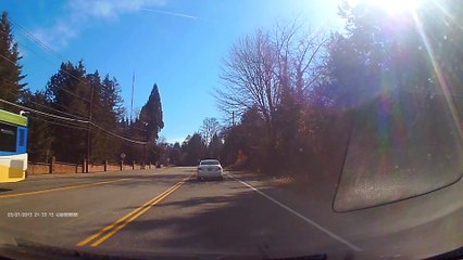 Car Barely Avoids Head On Collision by Inches