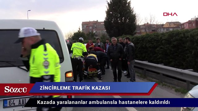 E-5’de trafiği kilitleyen zincirleme kaza meydana geldi