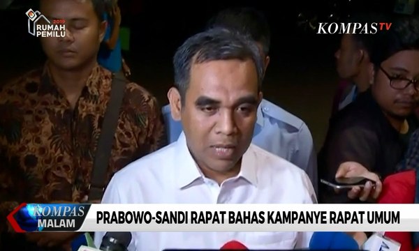 Prabowo-Sandi Rapat Bahas Kampanye Rapat Umum