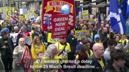 Anti-Brexit protesters mass in British capital for rally