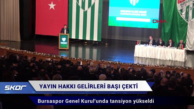 Bursaspor Olağan İdari ve Mali Genel Kurul'unda tansiyon yükseldi