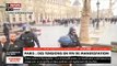 Les chaînes de télé ont diffusé les images d'un policier à terre Place de la République faisant l'objet d'un long massage cardiaque