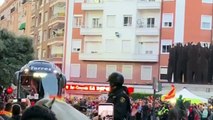 España - Noruega: Llegada de España a Mestalla