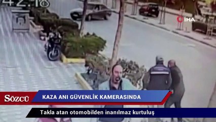 Download Video: Takla atan otomobilden inanılmaz kurtuluş