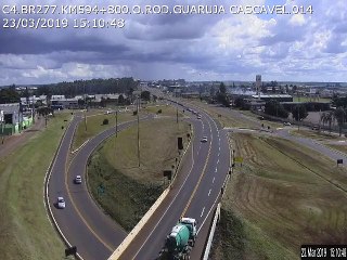 Câmera flagra acidente com morte na BR-277 em Cascavel