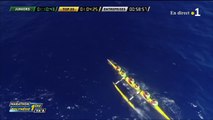 Marathon va'a -  Une bataille entre un V1 et l'équipe de la Brasserie de Tahiti