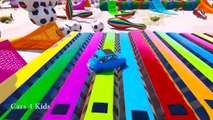 تعلم الألوان مع شارع المركبات على سيارة شاحنة سبايدرمان الكرتون - السيارة للأطفال استعراض