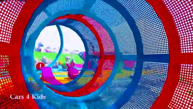 اللون ماكوين سيارات النقل - الرسوم المتحركة 3D للأطفال w سبايدرمان الأبطال الخارقين للأطفال!