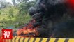 Massive jam on NSE after two trailer lorries catch fire
