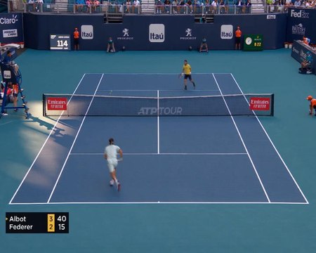 تنس: بطولة ميامي: فيدرر يتغلّب على ألبوت 4-6، 7-5 و6-3