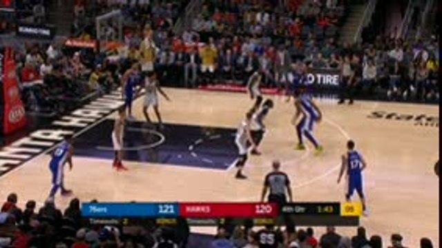 لقطة: كرة سلة: سلة يونغ مع نهاية الوقت تهدي هوكس فوزًا ثمينًا على سيكسرز