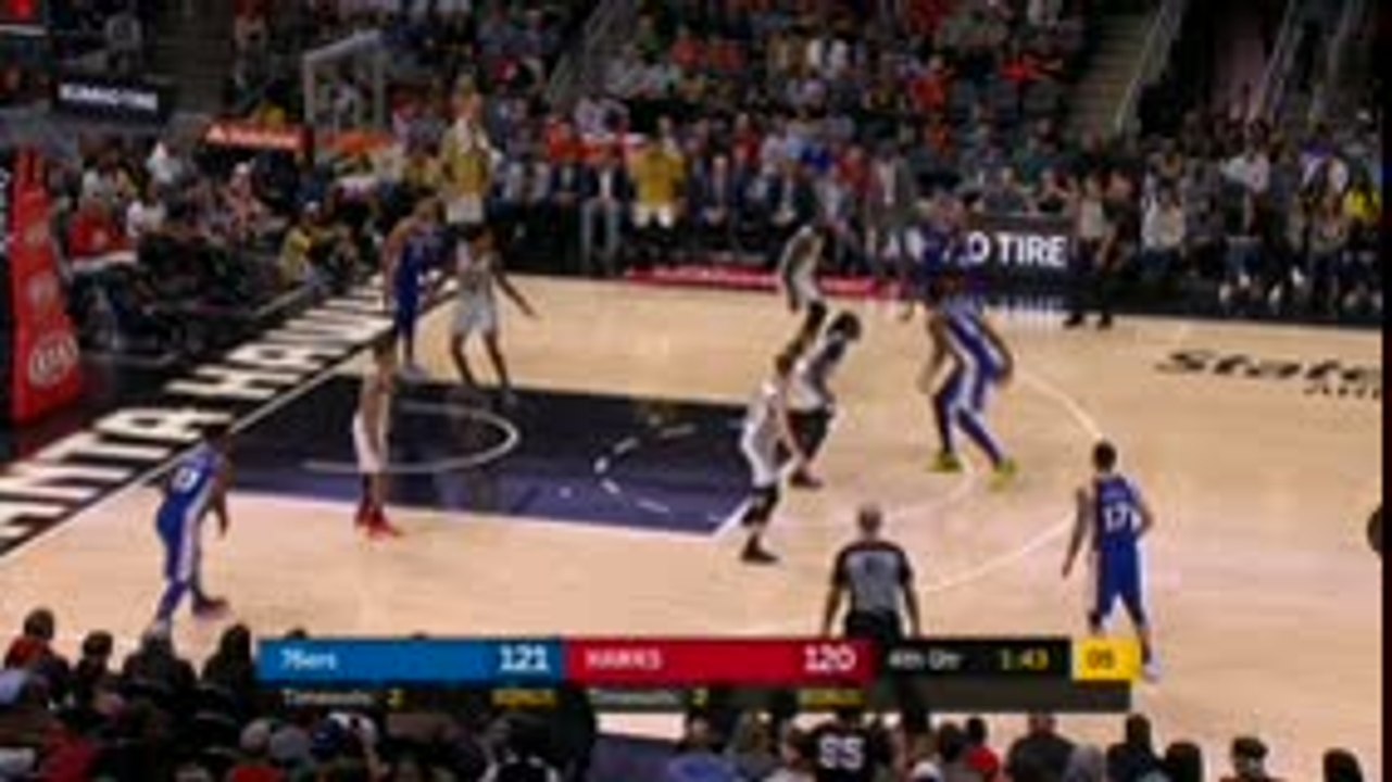 لقطة: كرة سلة: سلة يونغ مع نهاية الوقت تهدي هوكس فوزًا ثمينًا على سيكسرز