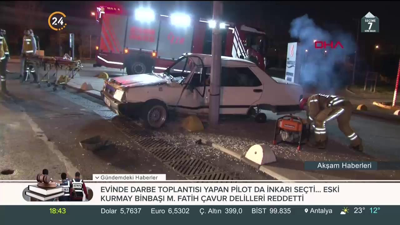 Çocuk sürücü kaza yaptı. İşte o anlar