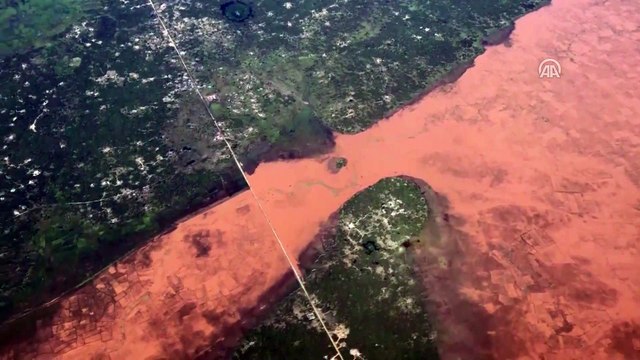 Kasırga ve sel felaketinden etkilenen bölgeler havadan görüntülendi - MOZAMBİK