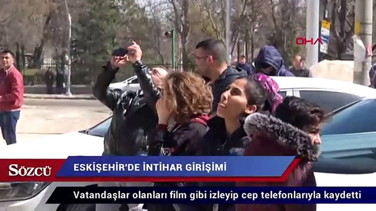 İntihar girişimini film gibi izlediler