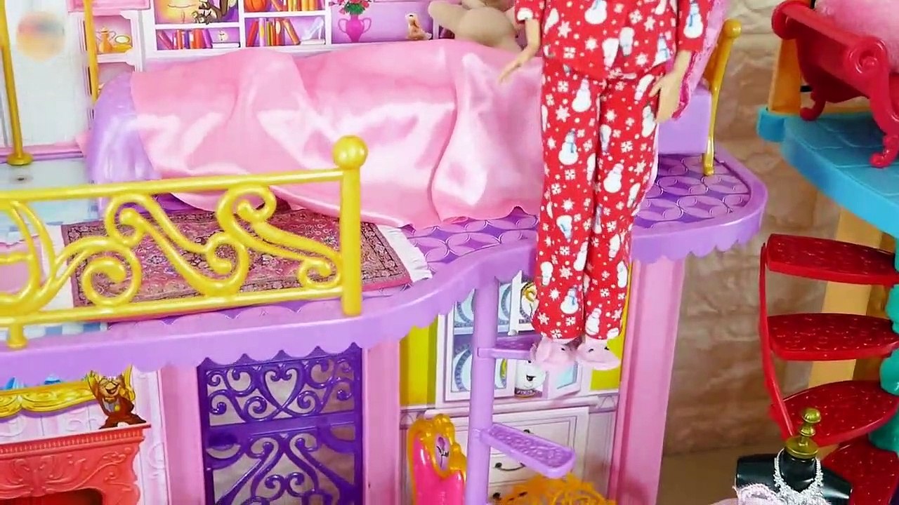 Barbie Princesse Raiponce Elsa Château Matin Danse De Salle De Bal Princesse Barbie Kastil Princesa Castelo