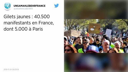 Gilets jaunes. 40 500 manifestants en France, dont 5 000 à Paris : revivez la 19e journée de mobilisation