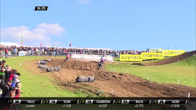 Thomas Kjer Olsen passes Tom Vialle - MXGP of Great Britain 2019