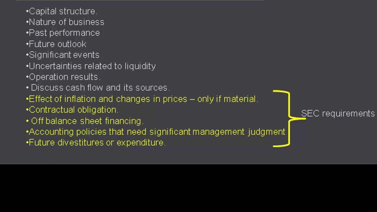 Mangement Discussion and analysis