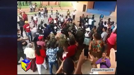 Incidentes en recinto electoral en San Lorenzo