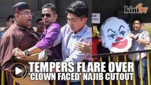 Scuffle breaks out between Najib's supporters and students