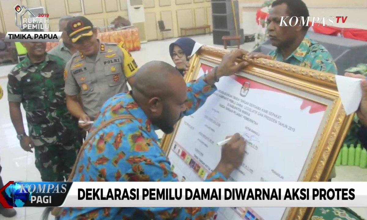Deklarasi Pemilu Damai Diwarnai Aksi Protes