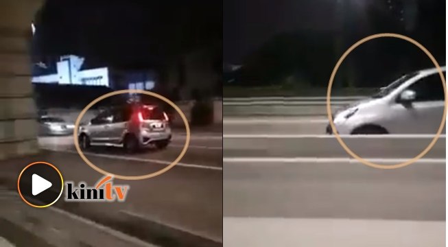 Individu pandu kereta lawan arus di NPE dirakam