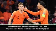 Van Djik and I were 4/10 in the first half - de Ligt