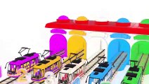 الألوان للأطفال لتعلم w متعة القطار والسيارات - الأبطال الخارقين الفيديو التعليمي للأطفال