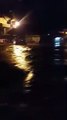 شاهد فيضان مياه نهر المالكية واجتياحه شوارع المدينة (فيديو)