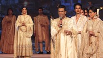 Karan Johar & Sonam Kapoor look stylish at Abu Jani and Sandeep Khosla Fashion Show | Boldsky