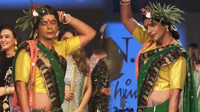 Sunil Grover walks the ramp for designers Abu Jani and Sandeep Khosla| FilmiBeat