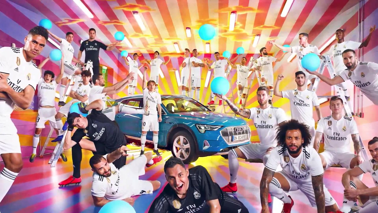 Audi e-tron y los jugadores del Real Madrid C.F.