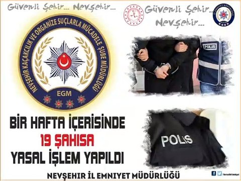 Nevşehir İl Emniyet Müdürlüğü - Son Bir Hafta İçerisinde Nevşehir Cumhuriyet Başsavcılığının Talimatları Gereği On İki Dokuz Yasal İşlem Yapıldı.